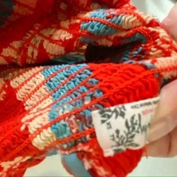 Intimately Free maxi red floral Hawaiian dress free people size XS cherry red - Picture 4 of 6